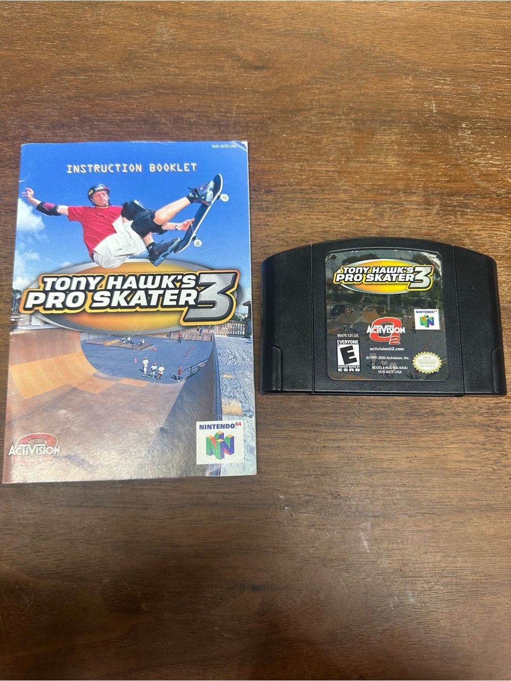 Tony Hawk's Pro Skater 3 Nintendo 64 Game and manual